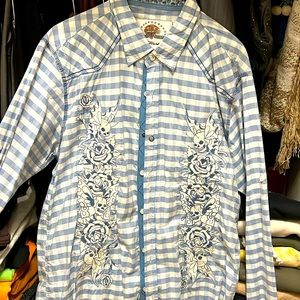 Ed Hardy men’s button down shirt size L